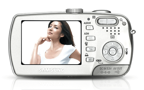 Вид сзади Samsung Digimax V700